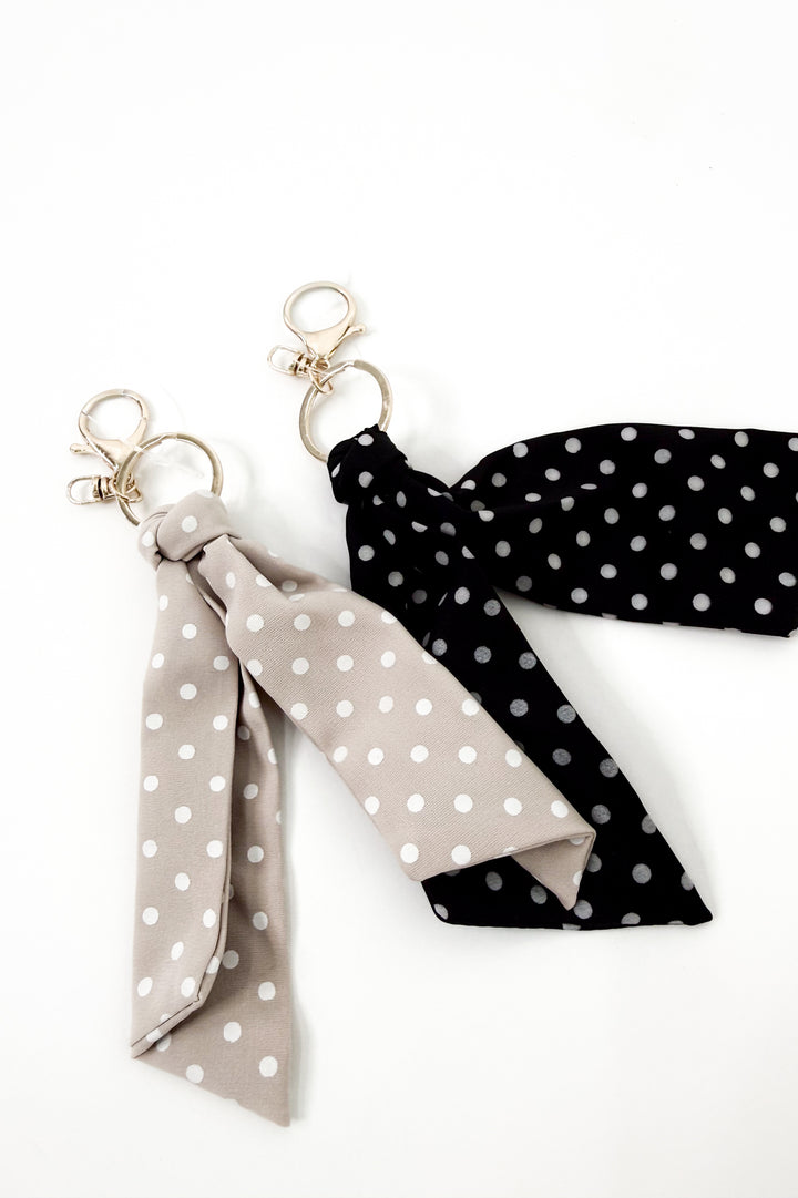 Polka Dot Bow Keychain