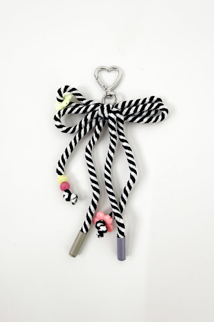 Woven Bow Keychain Charm