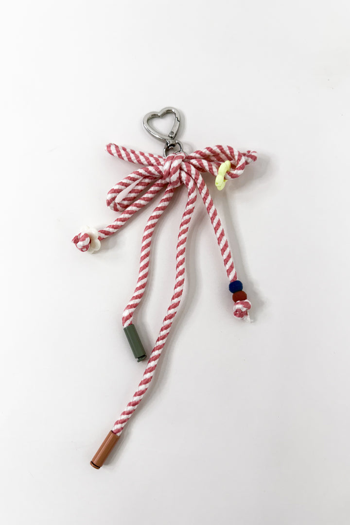 Woven Bow Keychain Charm