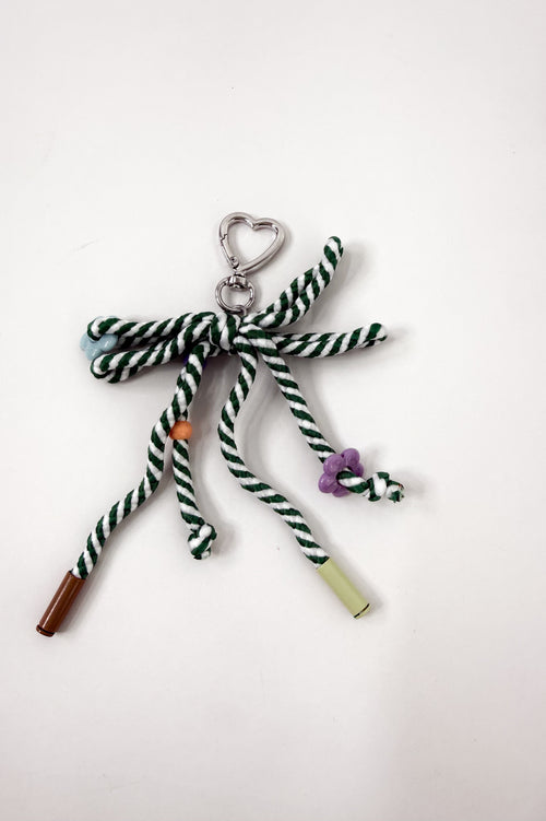Woven Bow Keychain Charm