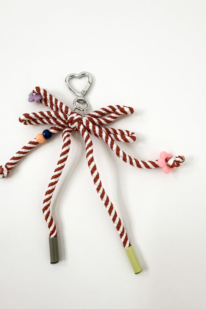 Woven Bow Keychain Charm