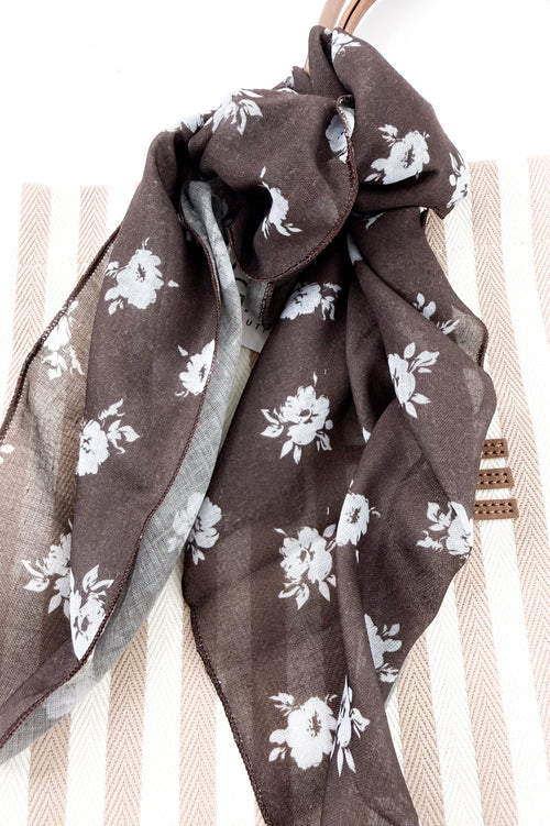 Fair Isle Patterned Square Bandana Scarf