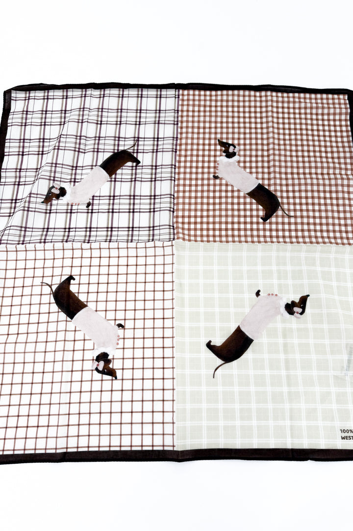 Dachshund Print Bandana Scarf