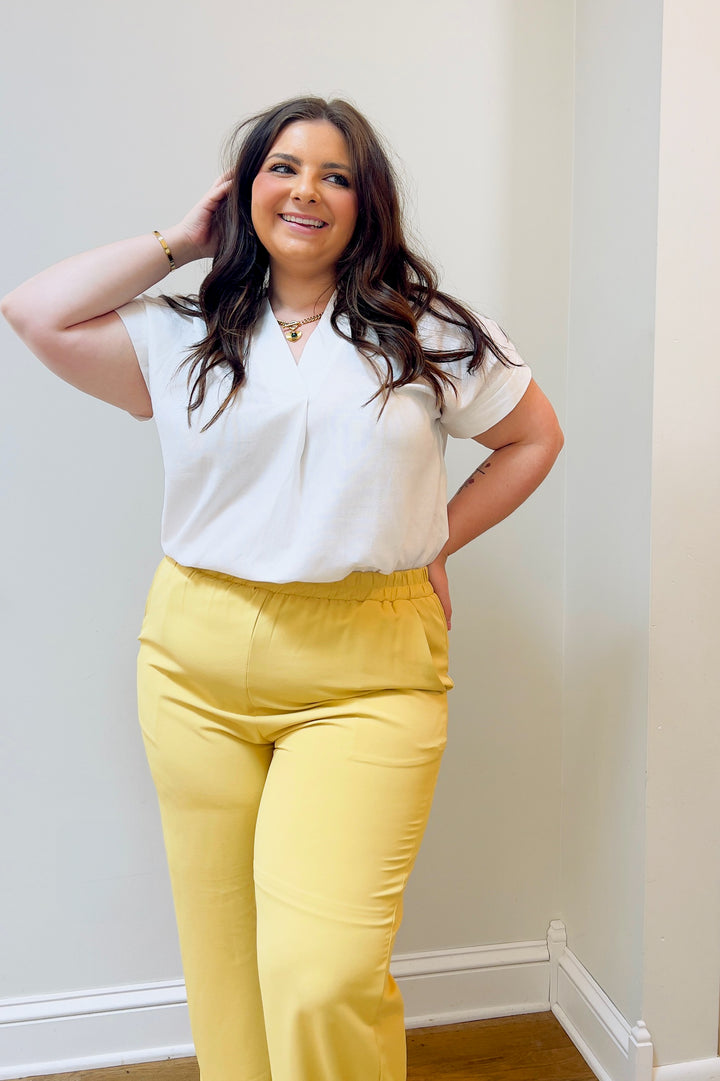 Laid-Back Luxe Flowy Side Slit Pants