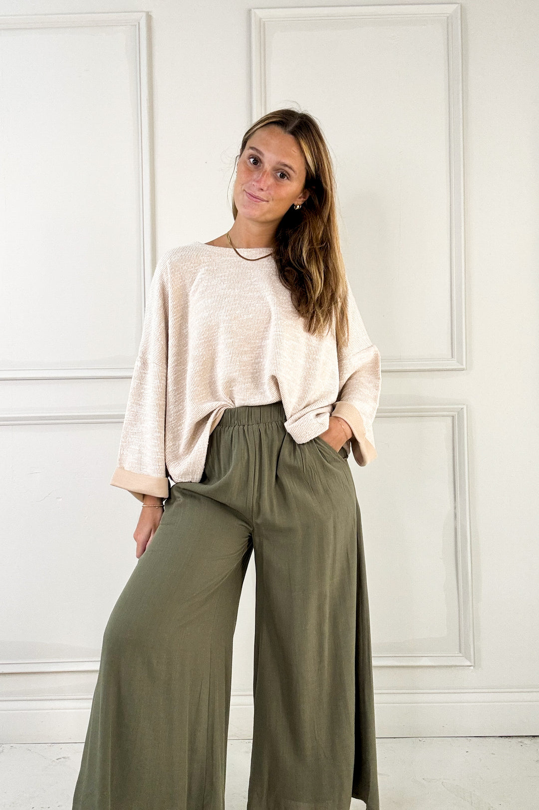 Soft Dolman Sleeve Everyday Sweater