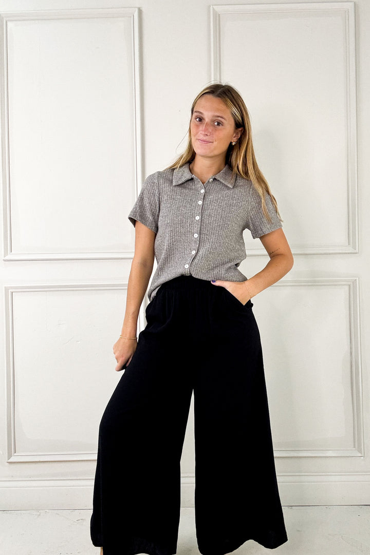 Flowy Extra Wide Leg Elastic Waist Pants