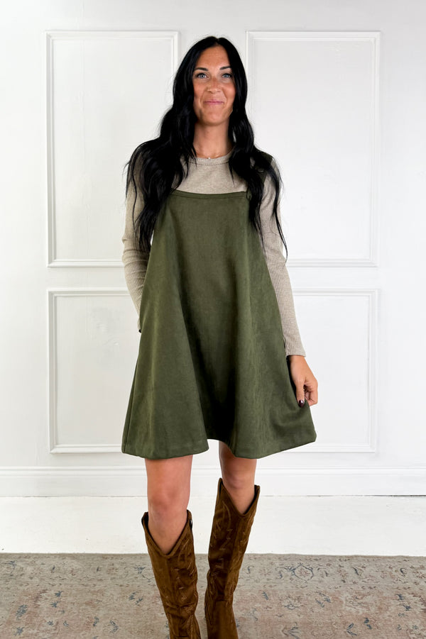 Round Neck Strap Mini Dress