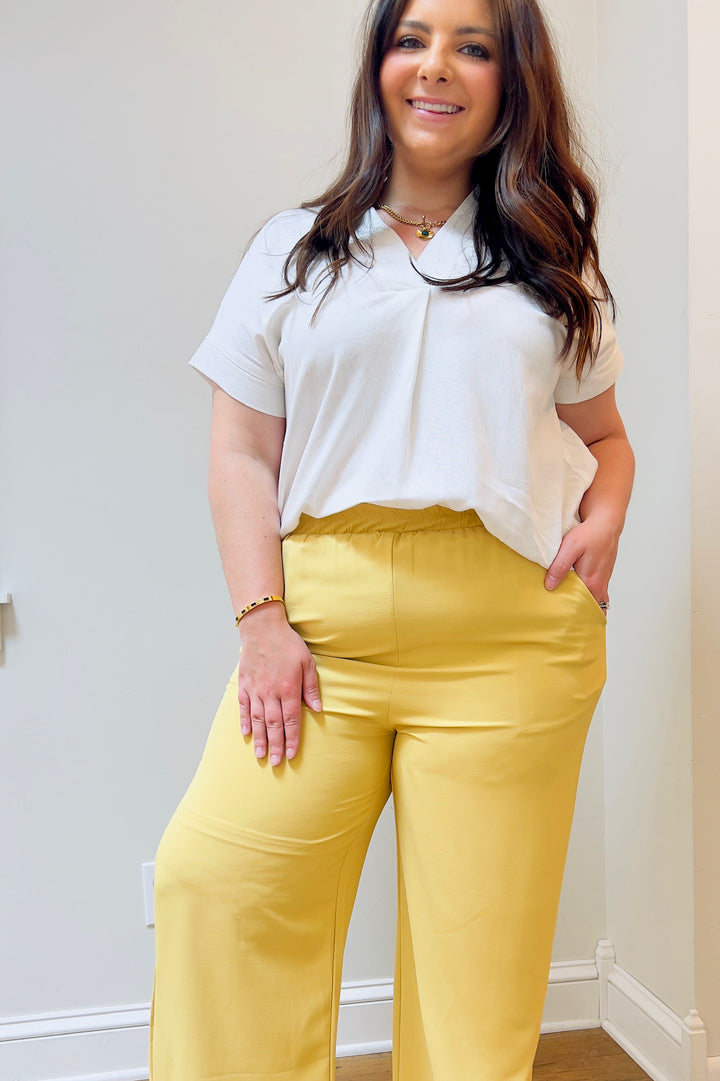 Laid-Back Luxe Flowy Side Slit Pants