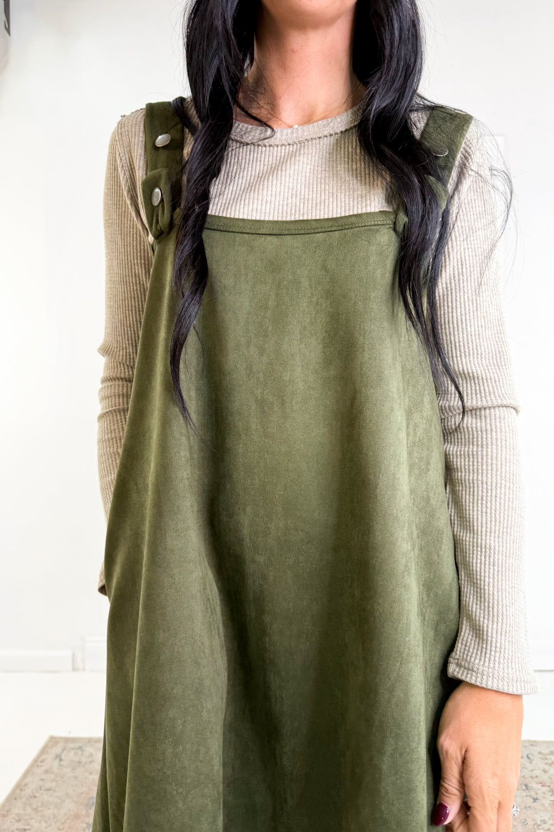 Round Neck Strap Mini Dress