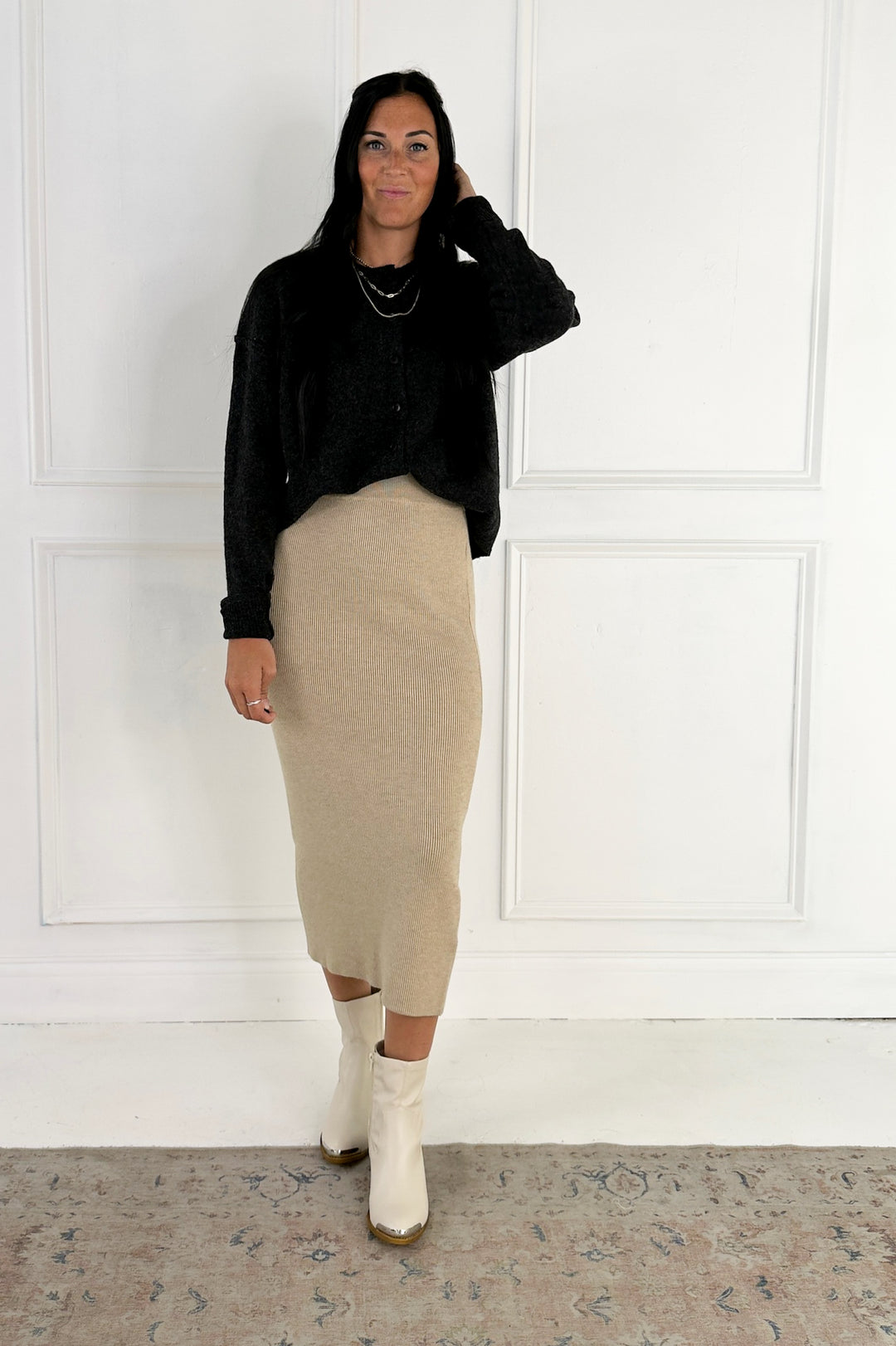 Wool Blend Button Up Sweater Cardigan