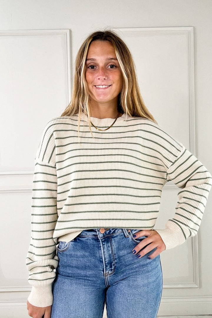 Thread & Supply Ely Drop Shoulder Ribbed Sweater