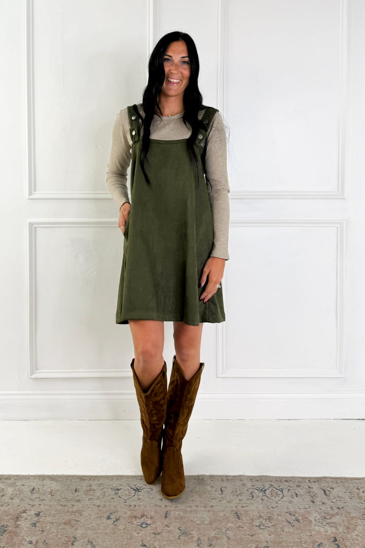 Round Neck Strap Mini Dress