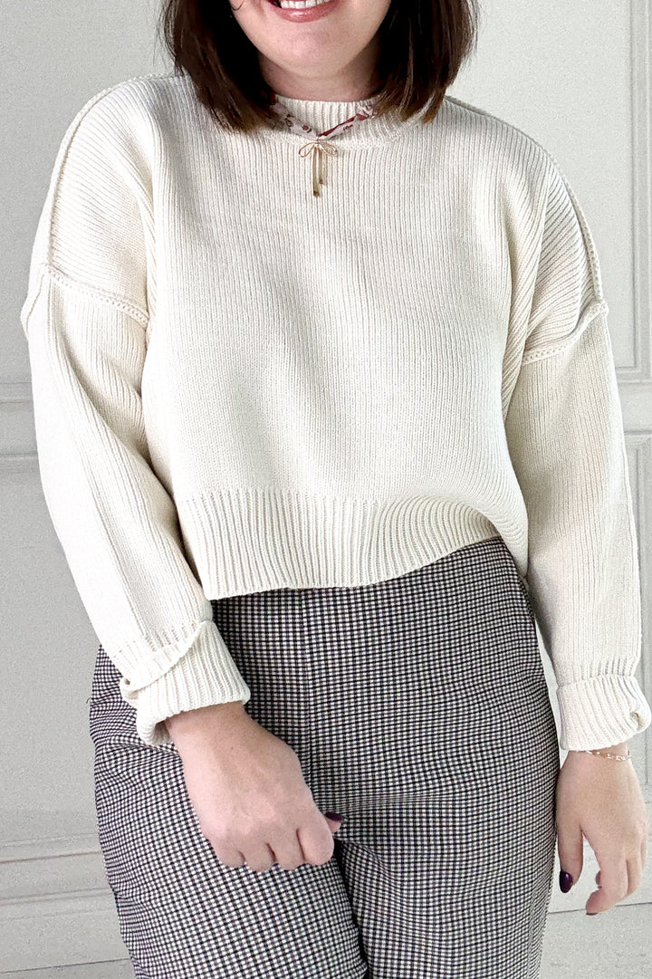 Waist Band Pleated Detail Check Pants