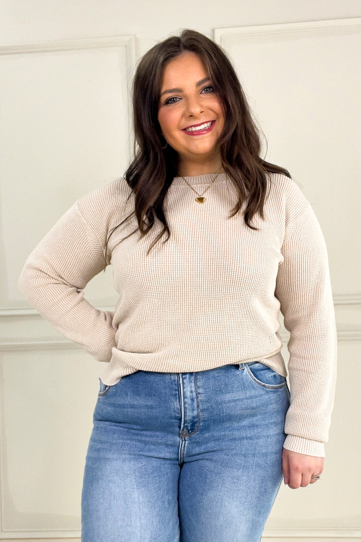 Chunky Waffle Knit Sweater