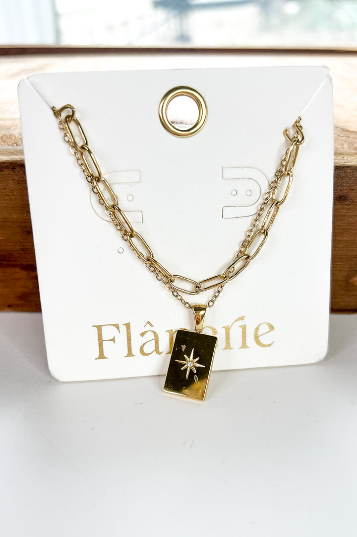 18K Gold Dipped Layered Astro Chain Necklace