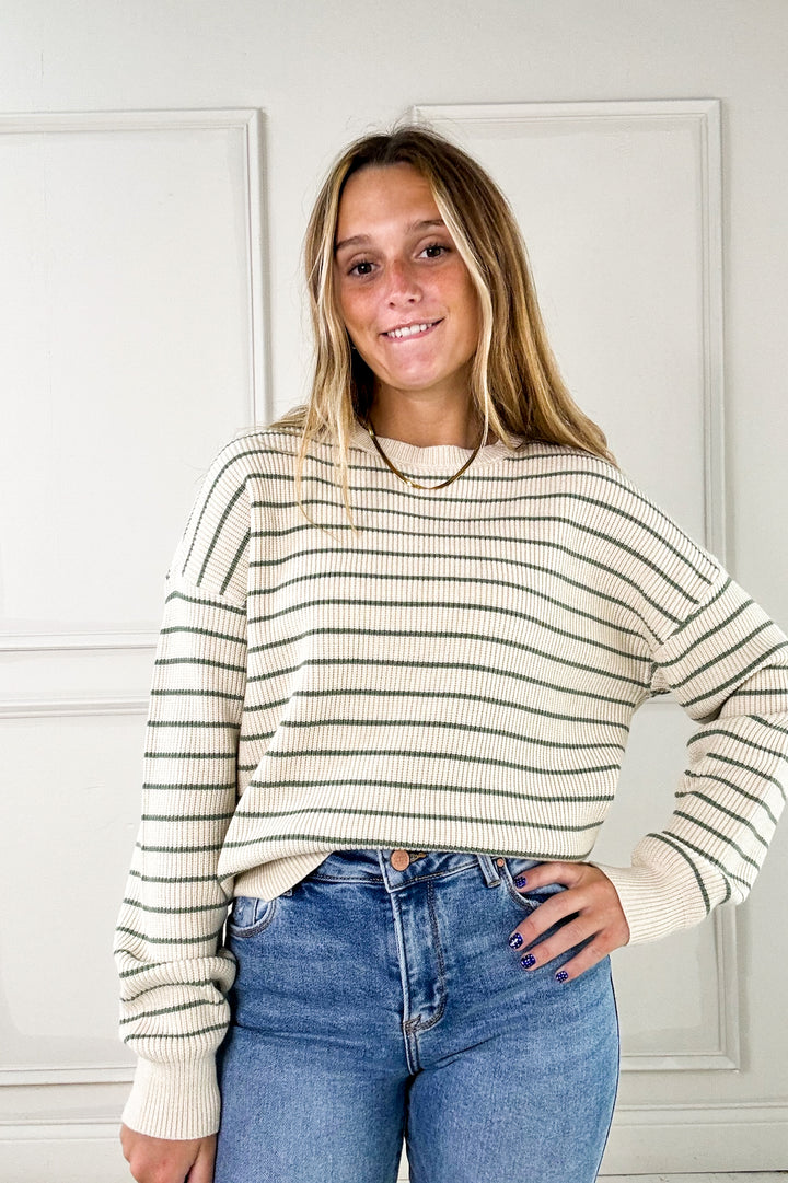 Thread & Supply Ely Drop Shoulder Ribbed Sweater