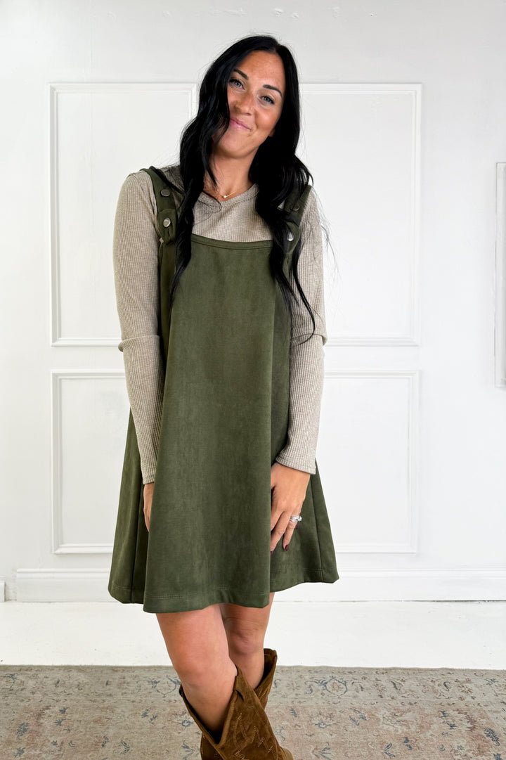 Round Neck Strap Mini Dress