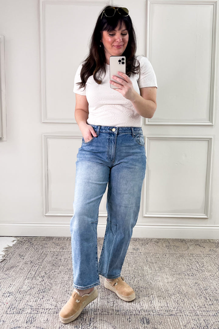 Ashley Slouchy Barrel Straight Leg Jeans | Kut from the Kloth