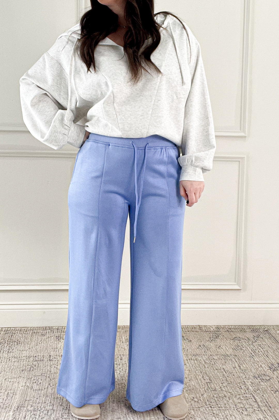 Luxeknit Wide Leg Drawstring Sweatpants