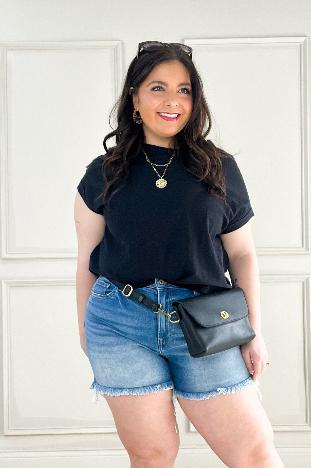 Cotton Slub Short Cuffed Sleeve Tee