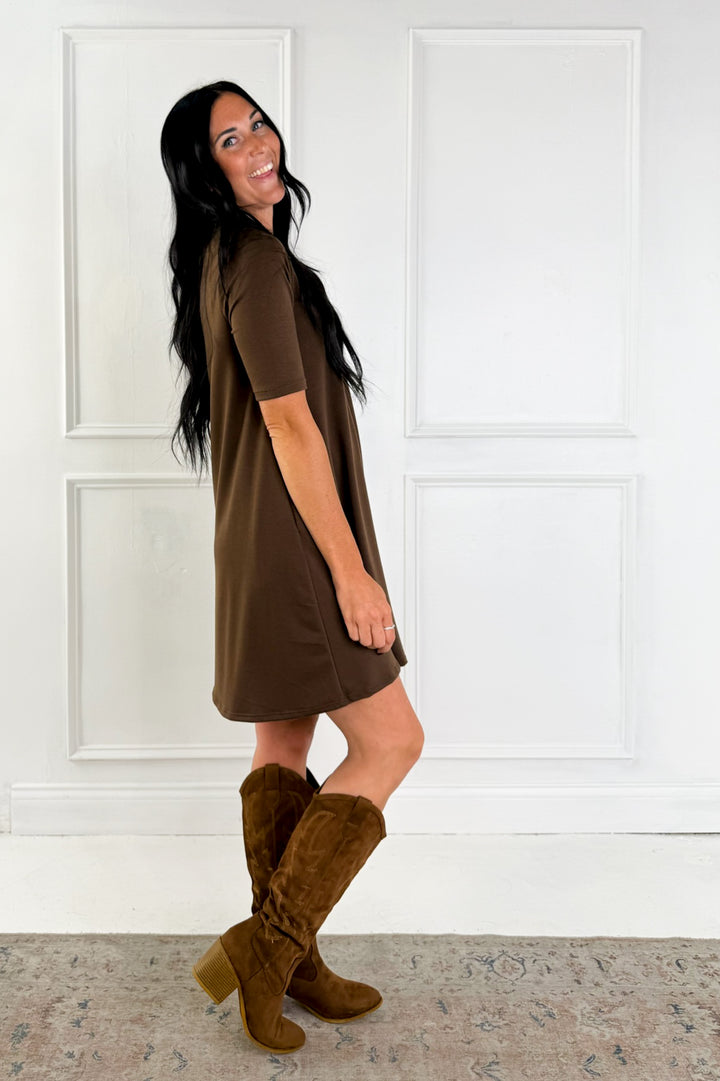 Half Sleeve Polo Mini Dress