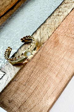Lindy 18K Gold Non-Tarnish Layered Stone Ring