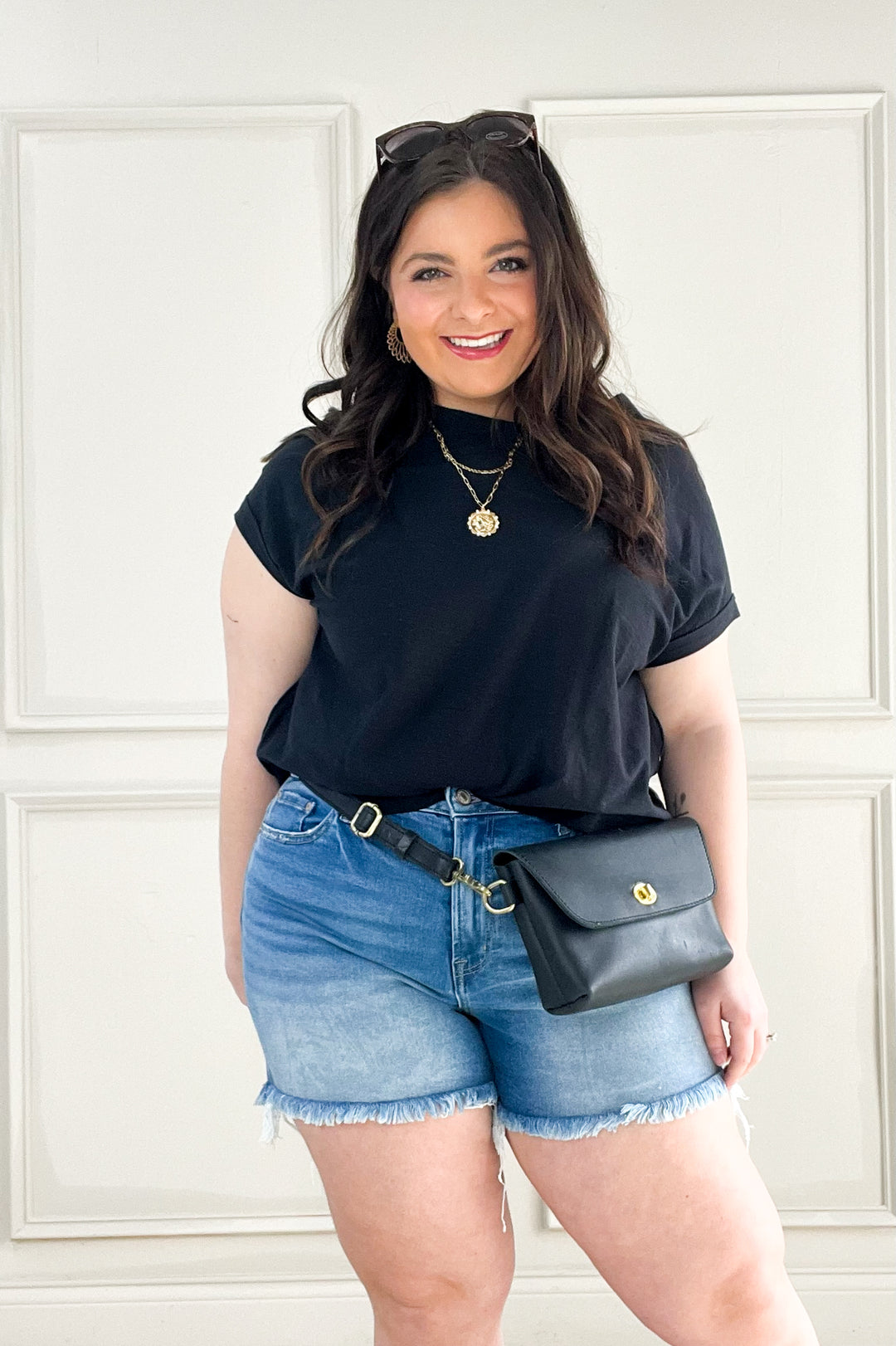 Cotton Slub Short Cuffed Sleeve Tee