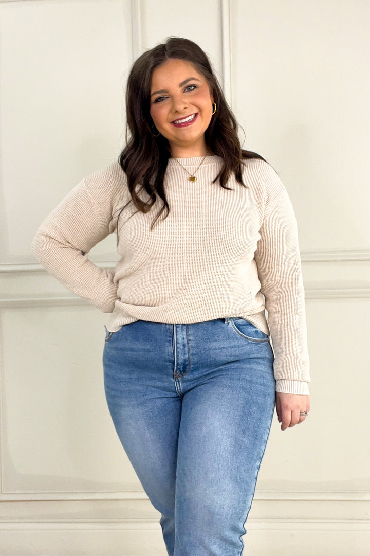 Chunky Waffle Knit Sweater