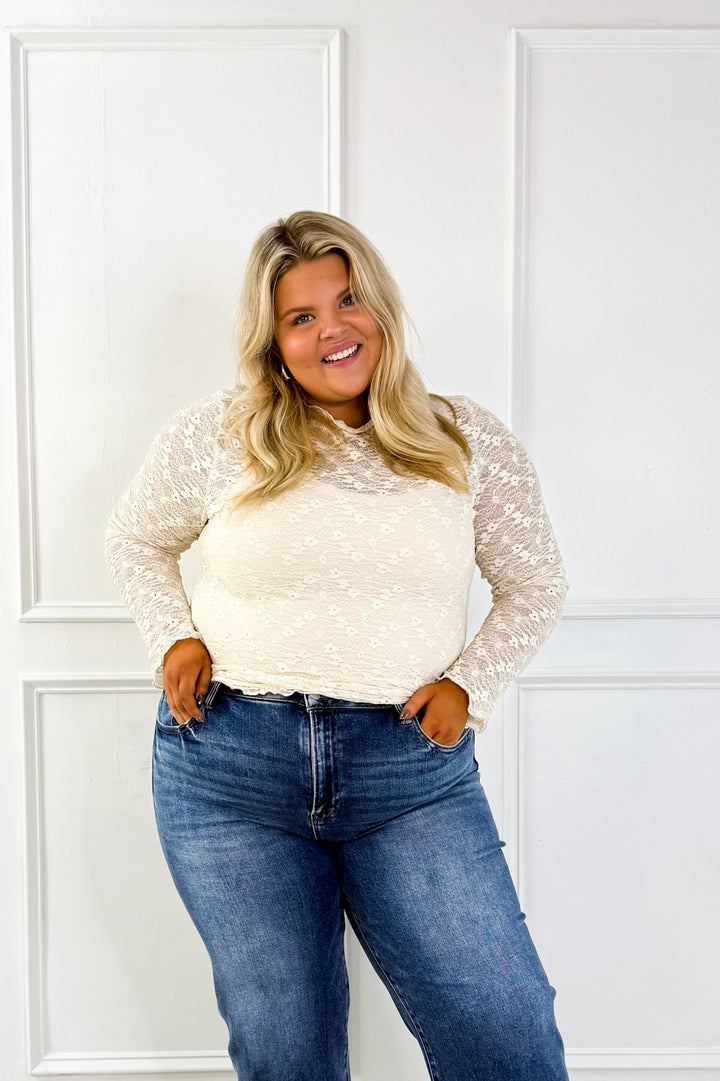 Lace Mesh Curvy Layering Top