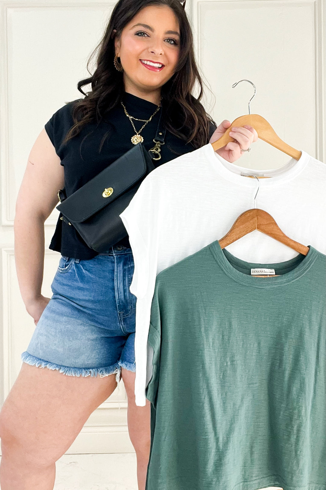 Cotton Slub Short Cuffed Sleeve Tee