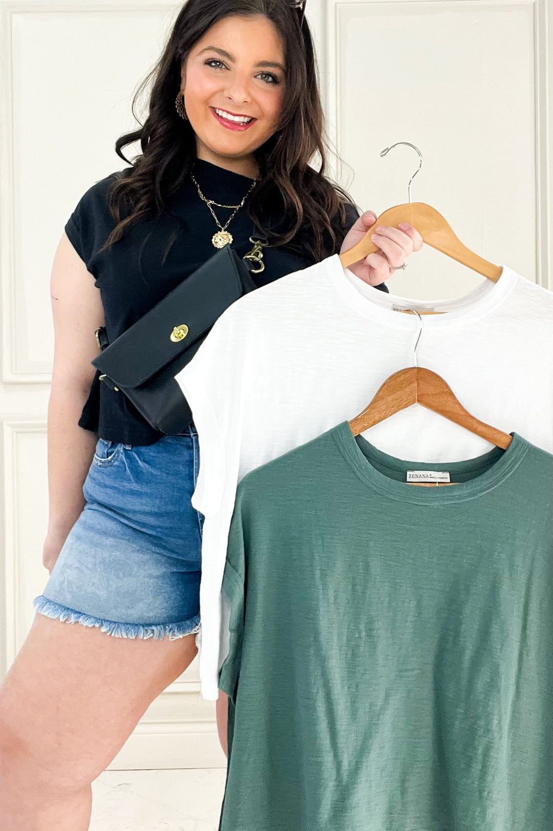 Cotton Slub Short Cuffed Sleeve Tee