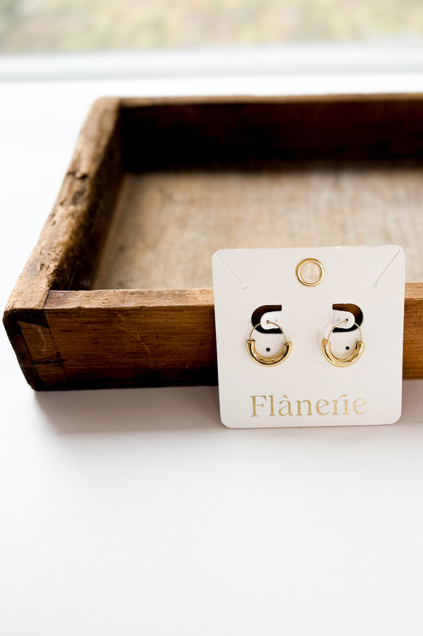 18K Gold Dipped U-Shape Hoop Earring