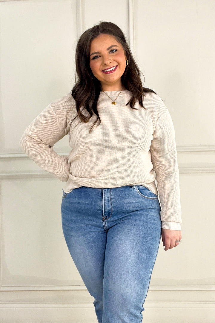 Chunky Waffle Knit Sweater