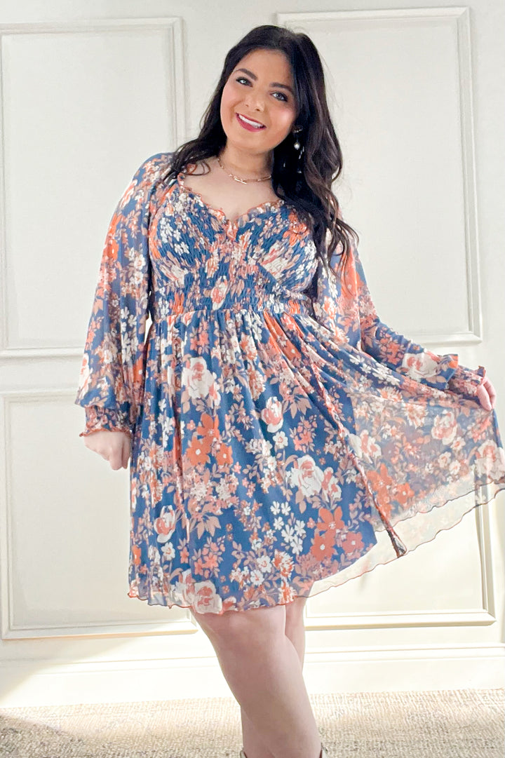 Smocked Floral Dress
