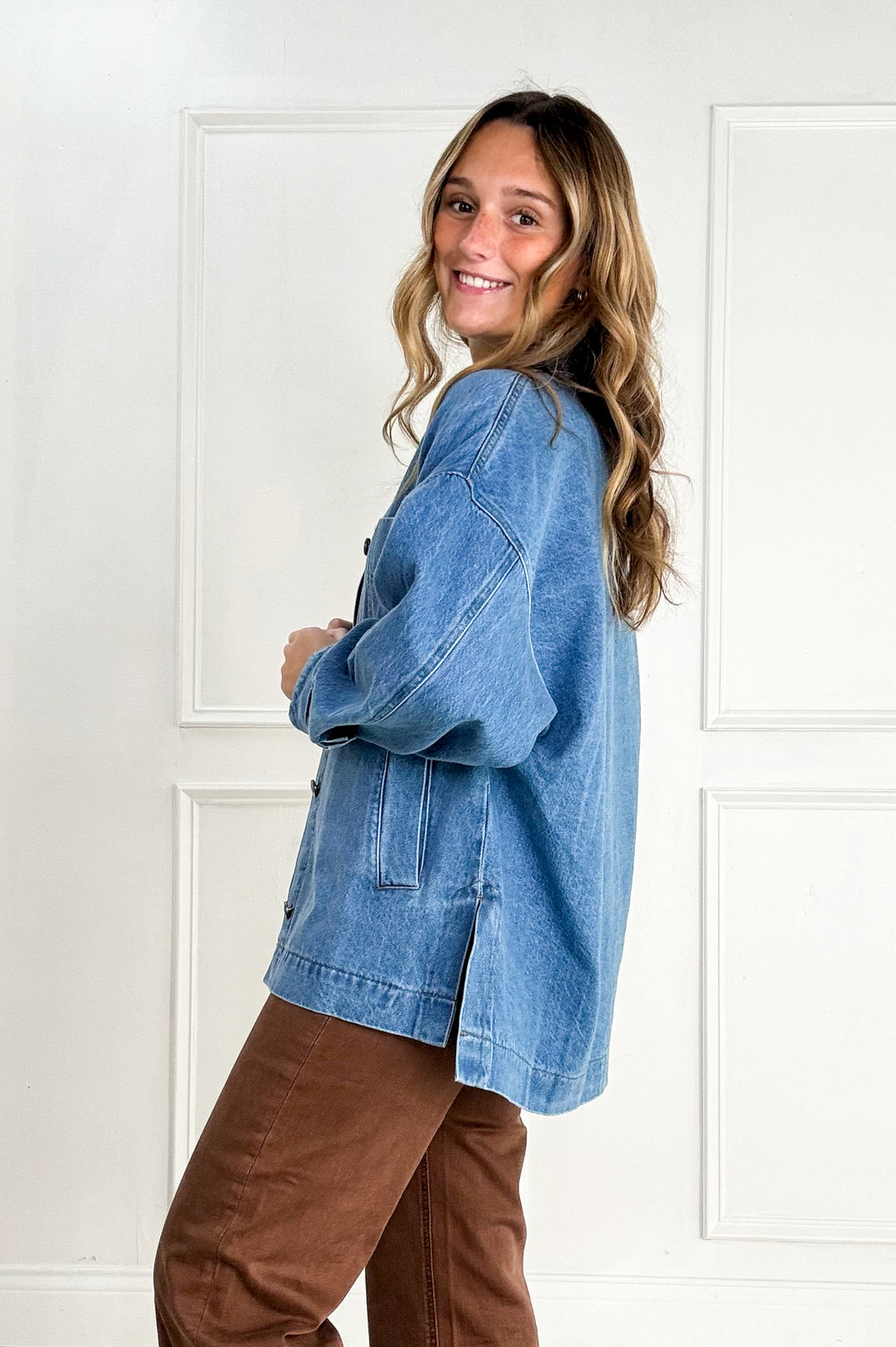 Relaxed Fit Utility Denim Jacket