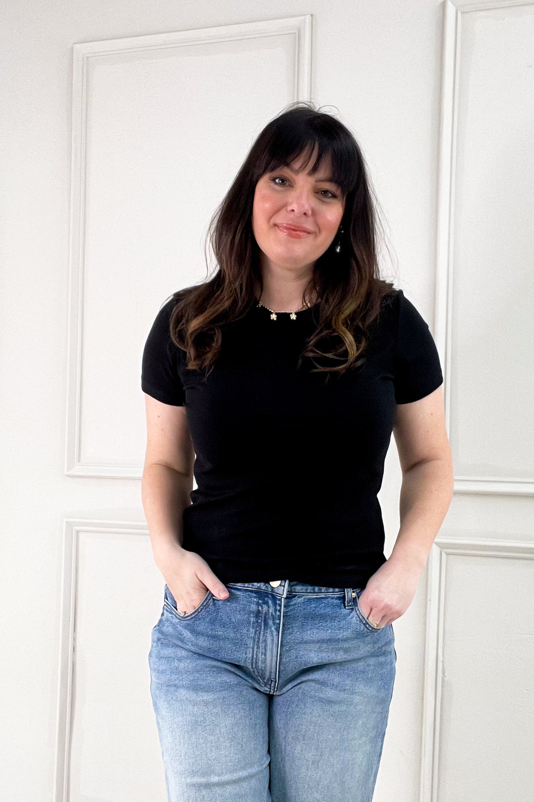 Soft Touch Rib Knit Short Sleeve Top