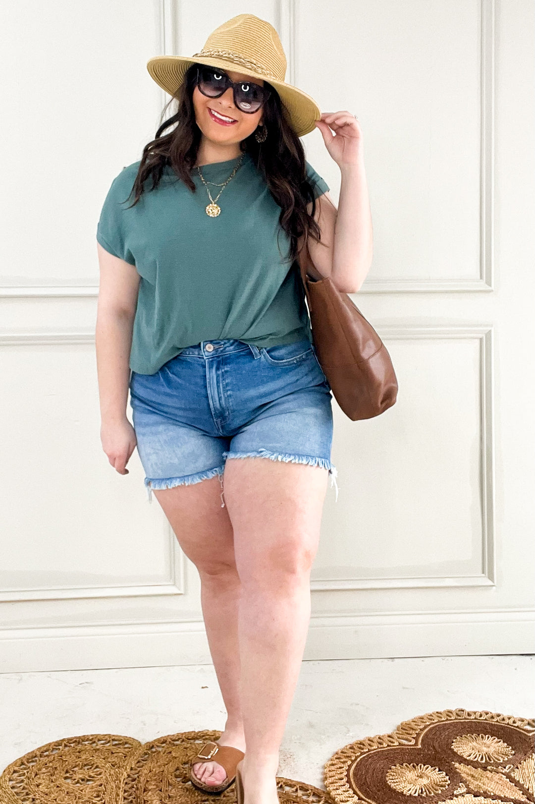 Cotton Slub Short Cuffed Sleeve Tee