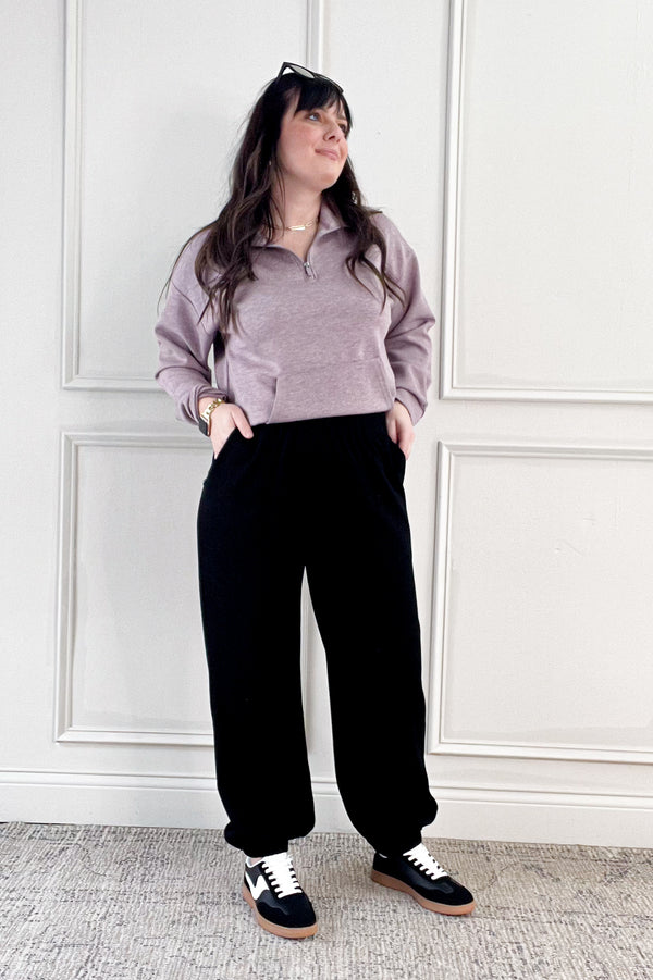 Luxeknit Seam Detail Wide Band Joggers