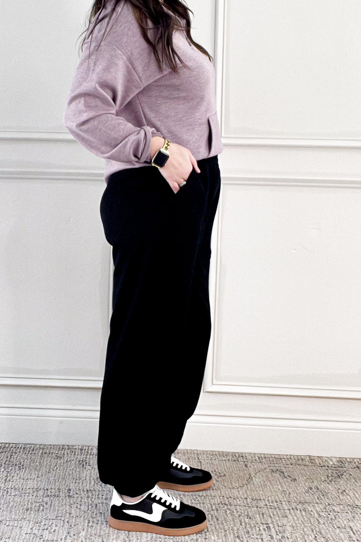 Luxeknit Seam Detail Wide Band Joggers