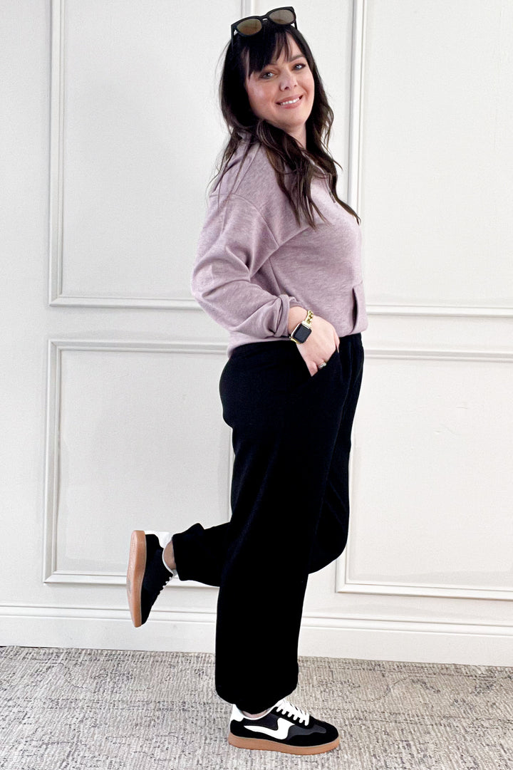 Luxeknit Seam Detail Wide Band Joggers