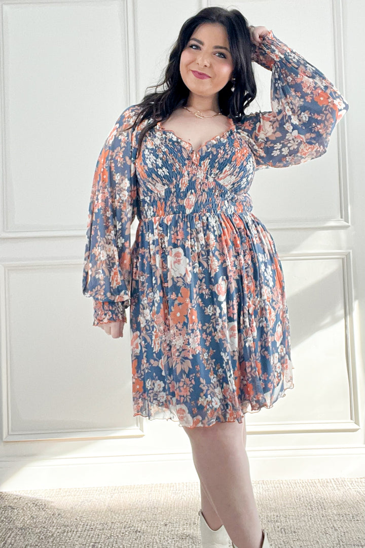 Smocked Floral Dress