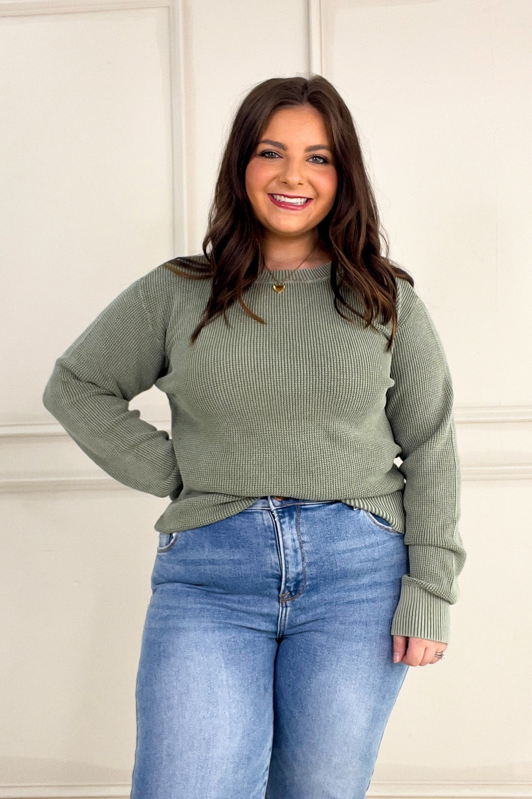 Chunky Waffle Knit Sweater