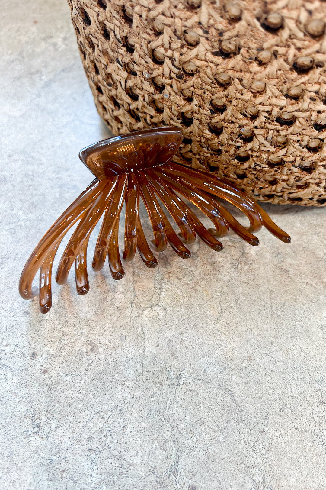 Brown Acetate Jumbo  Hair Claw Clip
