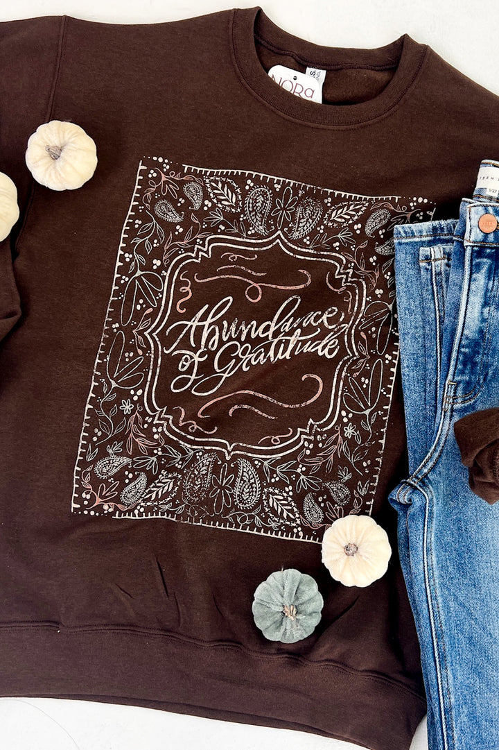 Abundance of Gratitude Graphic Sweatshirt