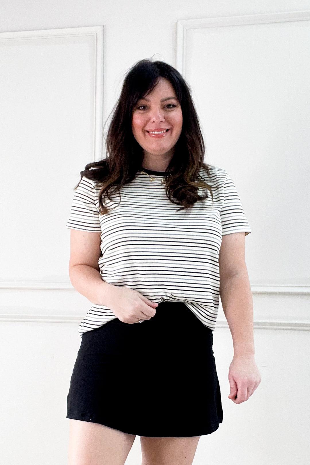 Contrast Stripe Short Sleeve Tee