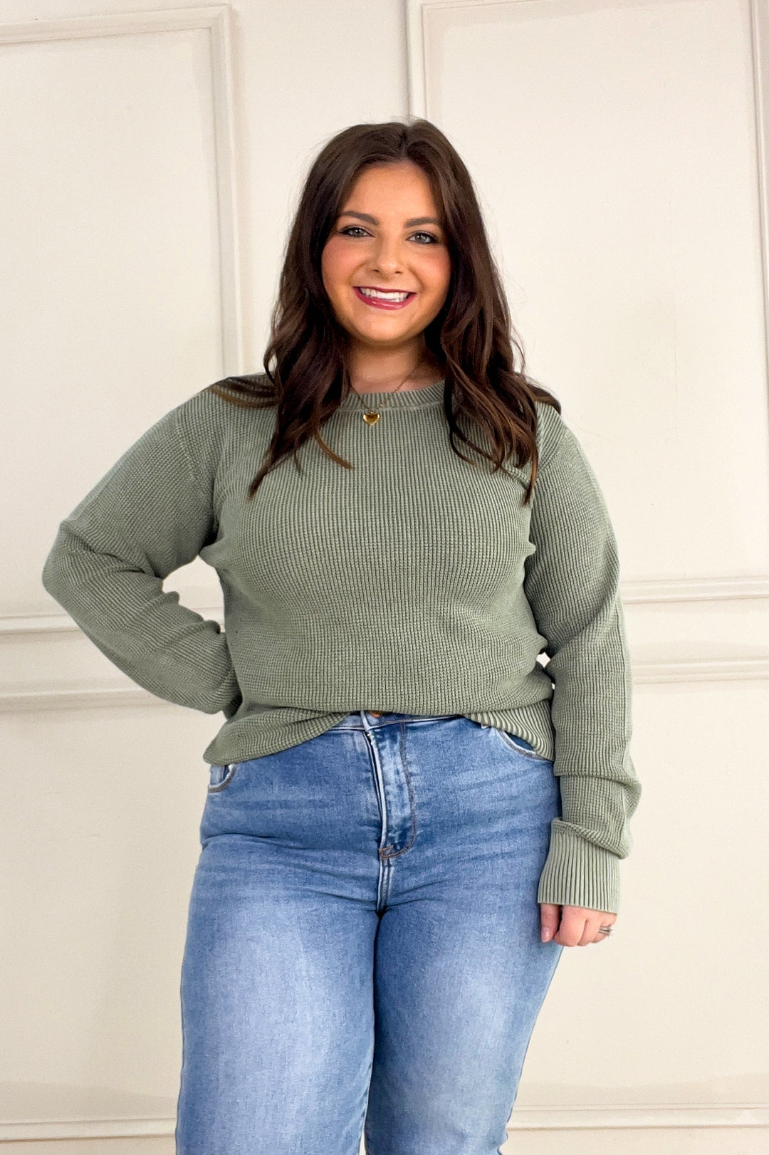 Chunky Waffle Knit Sweater