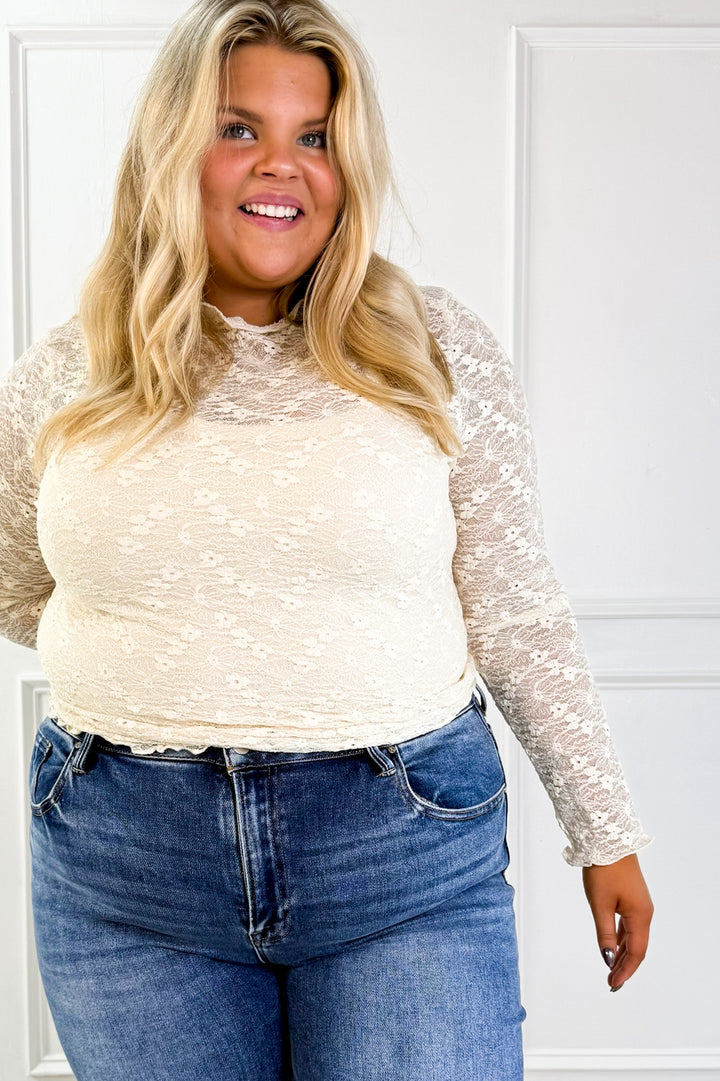 Lace Mesh Curvy Layering Top