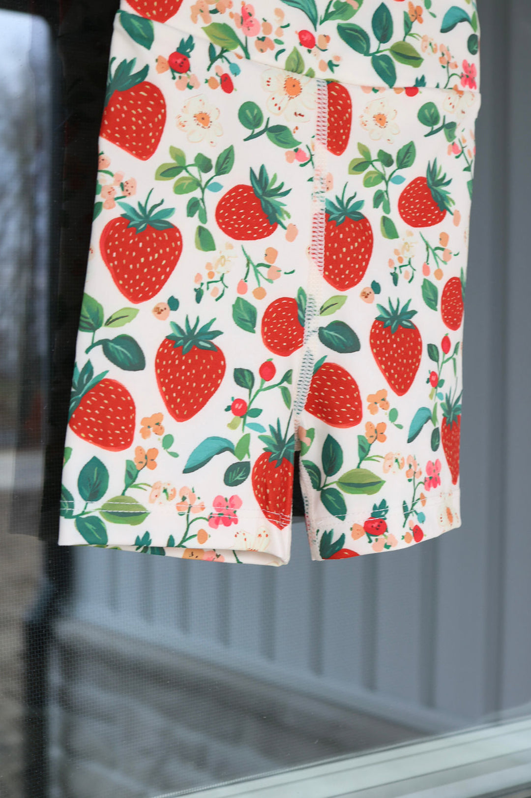 Girls Vintage Strawberry Romper