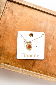 Vintage Heart Pendant Chain Necklace