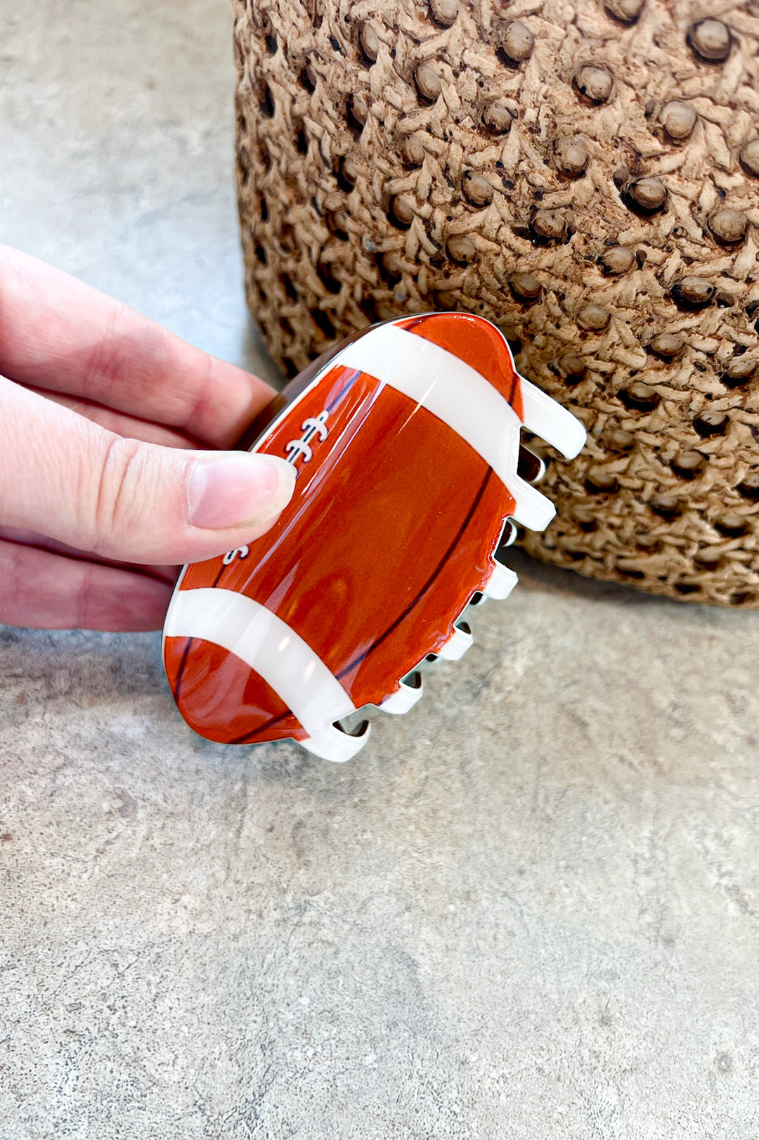 Football Game Day Hair Claw Clip